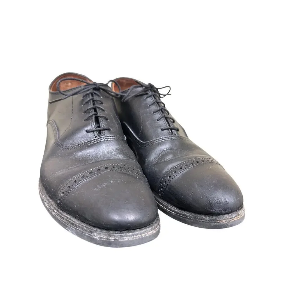 Allen Edmonds US 10 Black Park Avenue Cap Toe Oxford Dress Shoes Office Business